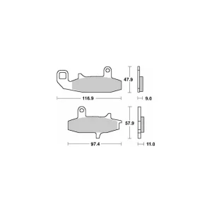 Zamów teraz SBS PROMOCJA KLOCKI HAMULCOWE KH147 STREET CERAMIC KOLOR CZARNY