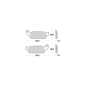 Oryginalny SBS KLOCKI HAMULCOWE KH142 / KH226 TRACK&SPORT SINTER KOLOR ZŁOTY