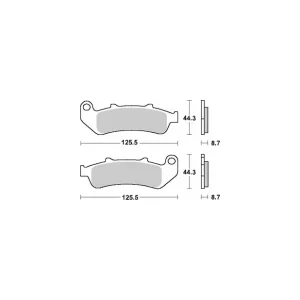 Tani SBS KLOCKI HAMULCOWE KH189 STREET CERAMIC KOLOR CZARNY PASUJE DO: CBR 1000 DUAL `93-97