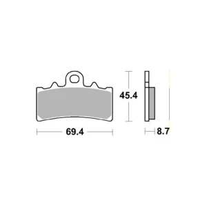 Wysoka jakość SBS PROMOCJA KLOCKI HAMULCOWE KH606 TRACK&SPORT SINTER KOLOR ZŁOTY PASUJE DO: KTM 125/200/390 DUKE PRZÓD