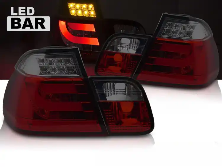 Autentyczny Lampy tylne LED Red Smoke do BMW E46 Sedan 2001–2005