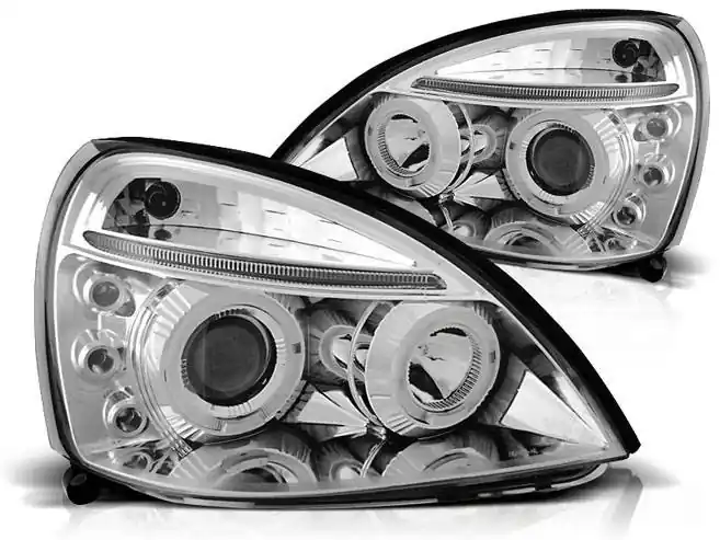 Bezpieczna płatność Lampy reflektory przednie nowe RENAULT CLIO II 01-05 RINGI CHROM