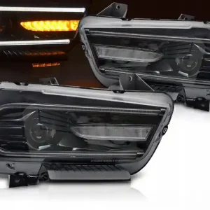 Darmowa dostawa Lampy reflektory black LED do Dodge Charger LX II