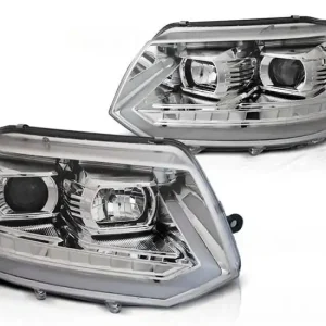 Lampy przednie nowe VW T5 10-15 LED TUBE CHROME T6 LOOK DRL LIFT Rabat