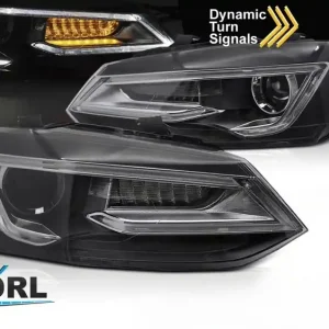 Lampy przednie LED do VW POLO V 9-17 black Najlepsza cena