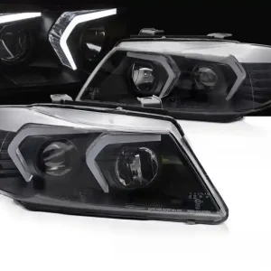 Szybka dostawa Lampy przednie BMW E90 E91 neon LED look G20 black