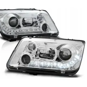 Reflektory przednie VW Bora CHROM DAYLIGHT Zwrot pieniędzy