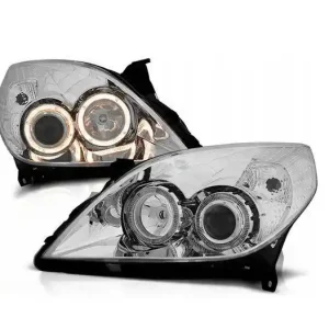 Autentyczny Reflektory przednie Opel Vectra C FL CHROM RINGI