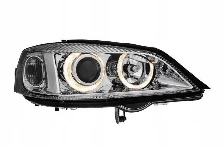 Zwrot pieniędzy Reflektory przednie Opel Astra G CHROM RINGI