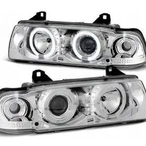 Reflektory przednie BMW E36 CHROM RINGI Autentyczny