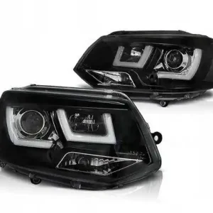Reflektory Lampy przednie VW T5 10-15 BLACK LED DR Rabat
