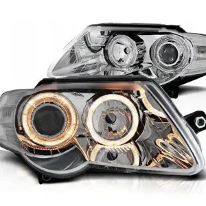 Reflektory lampy przednie VW Passat B6 CHROM RINGI Rabat
