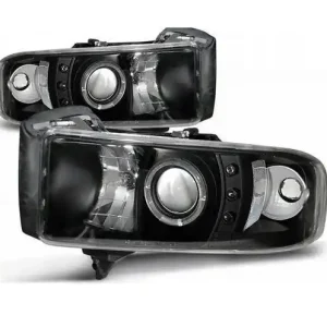 Rabat Reflektory lampy przednie Dodge Ram Ringi Black