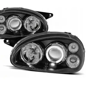 Reflektory lampy Opel Corsa B BLACK RINGI Wyprzedaż