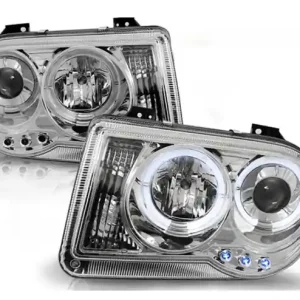 Reflektory Chrysler 300c 05- Soczewki Ringi Chrome Darmowa dostawa