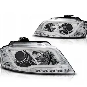 Zamów teraz REFLEKTORY AUDI A3 8P 08-12 CHROME TUBE LIGHT DRL