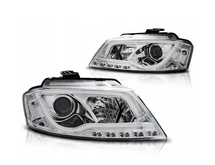 Zamów teraz REFLEKTORY AUDI A3 8P 08-12 CHROME TUBE LIGHT DRL