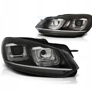 Lampy Vw Golf 6 VI 08-12 led black drl silver line Popularny