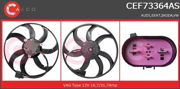 Tylko dziś Wentylator CASCO CEF73364AS