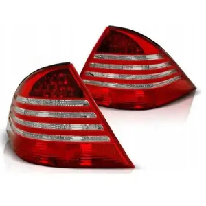 Lampy tylne MERCEDES S-KLASA W220 98-05 RED WHITE Wysoka jakość
