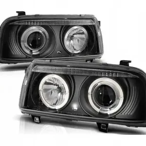 Lampy reflektory Vw Vento 92-98 ringi black Zwrot pieniędzy