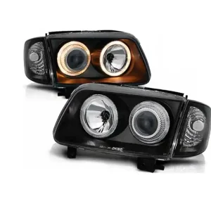 Lampy Reflektory Vw Polo 6n2 99-01 Ringi Black Fk Wyprzedaż