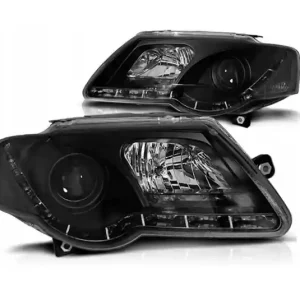 Wysoka jakość Lampy Reflektory Vw Passat B6 05-10 Black Led Drl