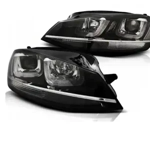 Ekspresowa dostawa Lampy Reflektory Vw Golf Vii 7 12-17 Black Led Drl