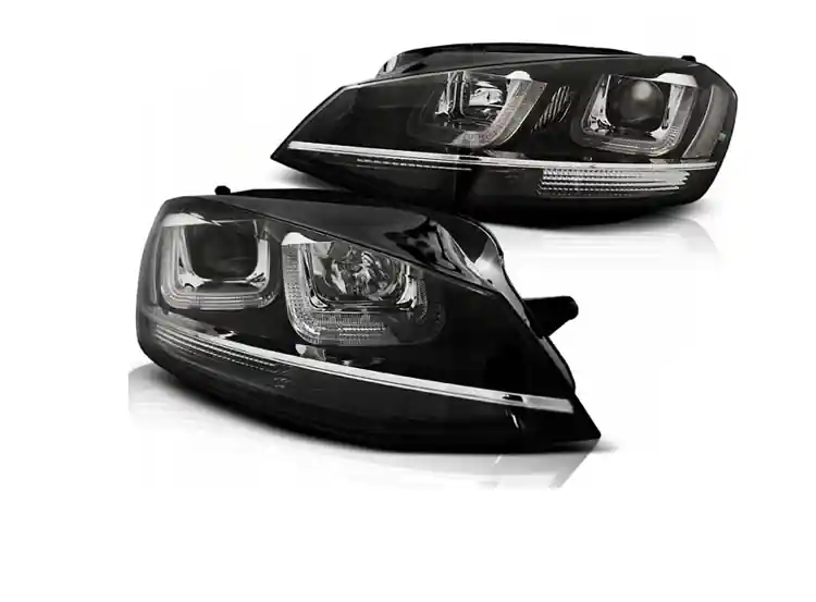 Ekspresowa dostawa Lampy Reflektory Vw Golf Vii 7 12-17 Black Led Drl