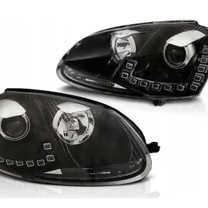 Lampy reflektory Vw Golf V 5 03-09 led drl black Oferta