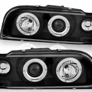 Lampy reflektory Volvo 850 92-96 ringi black Autentyczny