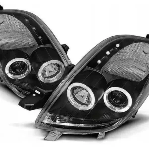 Lampy reflektory Toyota Yaris 06-09 ringi black Bezpieczna płatność