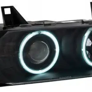 Lampy Reflektory przednie BMW E36 Coupe/Cabrio BLACK RINGI Zwrot pieniędzy