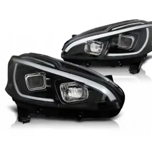 Zamów teraz Lampy Reflektory Peugeot 208 12-15 Black Led Drl