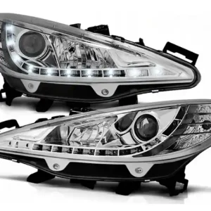 Lampy Reflektory Peugeot 207 06-09 Daylight Chrome Promocja