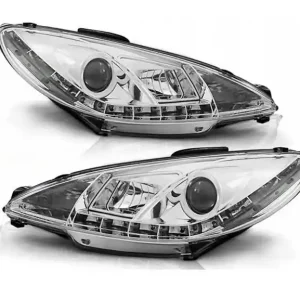 Lampy Reflektory Peugeot 206 98-02 Daylight Chrome Ostatnia szansa
