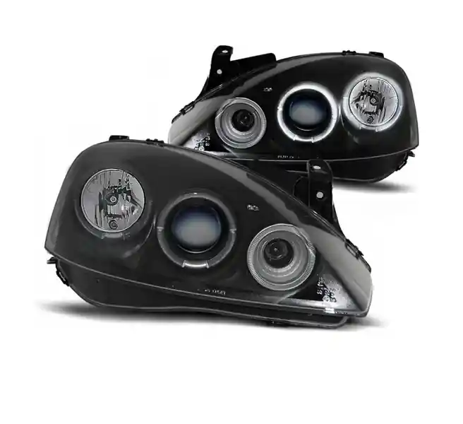Autentyczny Lampy Reflektory Opel Corsa C 00-06 Ringi Black