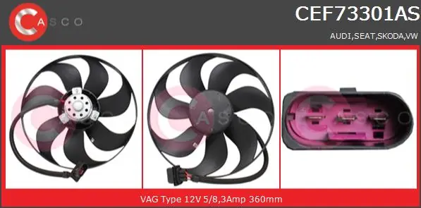 Autentyczny Wentylator CASCO CEF73301AS