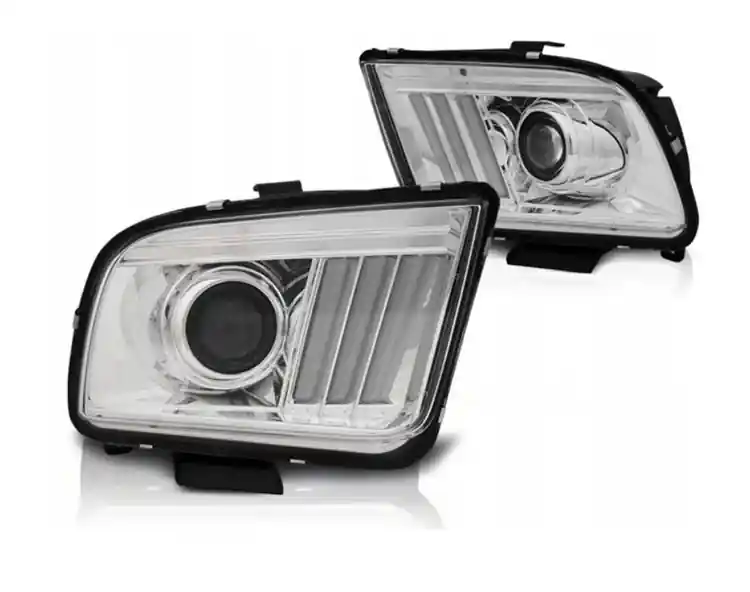 Darmowa dostawa Lampy Reflektory Ford Mustang 04-09 Chrome Led Bar