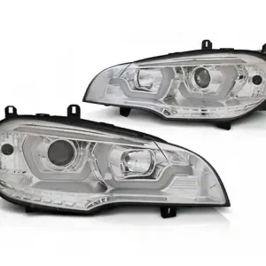 Lampy Reflektory Bmw X5 E70 07-13 Drl Chrome 3d Ekspresowa dostawa