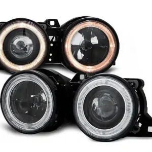 Zwrot pieniędzy Lampy Reflektory Bmw E30 82-94 Ringi Black