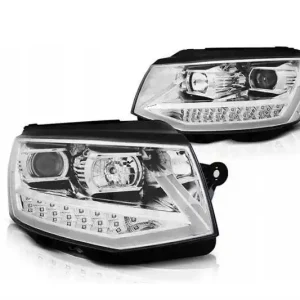 Lampy przednie Vw T6 15- chrome tube light led drl Szybka dostawa
