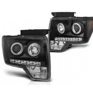 Szybka dostawa Lampy Przednie Ringi Black Do Ford F150 Mk12 08-14