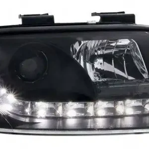 Lampy przednie reflektory Audi A6 CZARNE DAYLIGHT Szybka dostawa