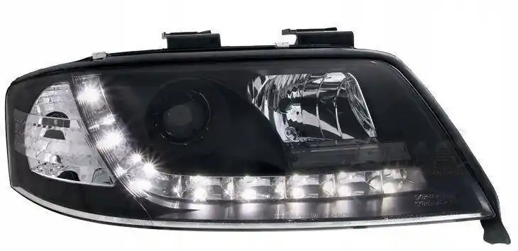 Bezpieczna płatność Lampy przednie reflektory Audi A6 Czarne DAYLIGHT