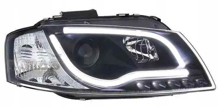 Zwrot pieniędzy Lampy przednie reflektory Audi A3 8P BLACK TUBE