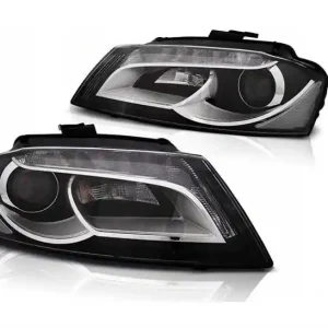Lampy przednie reflektory AUDI A3 8P 08-12 BLACK D Popularny