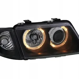 Lampy przednie reflektory A3 8L CZARNE RINGI Premium