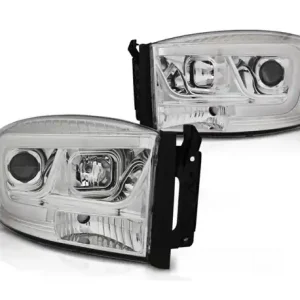 Wyprzedaż Lampy Przednie Dodge Ram 06-08 Tube Light Chrome