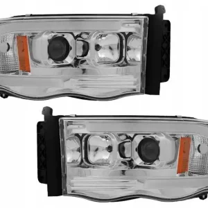 Lampy przednie Dodge Ram 02-06 tube light chrome Popularny